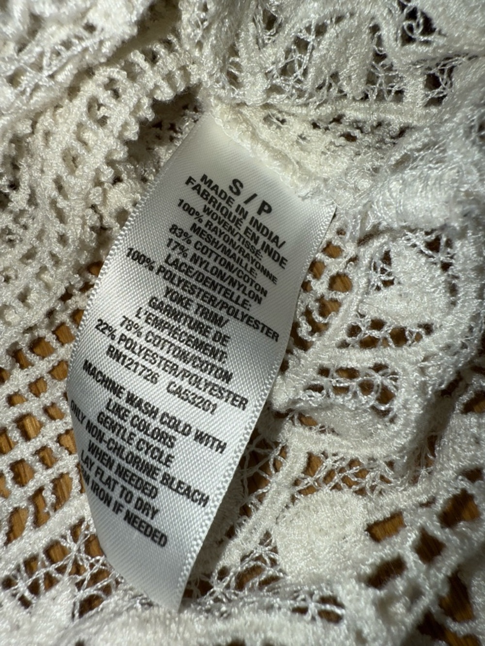 White Crochet-Trim Spaghetti Strap Women's Top - Picture 5 of 8